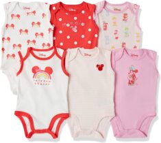 Ärmellose Mädchen Bodys für Frühchen im 6er-Pack