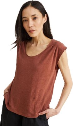 C&A Damen T-Shirts in verschiedenen Farben mit U-Ausschnitt, Ärmellos