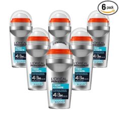 L’Oréal Men Expert Kühlendes Deo für Männer, Fresh Extreme, 6 x 50 ml