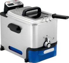 Tefal Kaltzonenfritteuse FR8040 Oleoclean Pro Inox & Design, 2300 W, 1,2 kg, herausnehmbarer Ölbehälter, automatische Öl:Fett Filterung