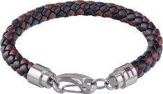 Tommy Hilfiger Armband aus Edelstahl und Leder 19 cm