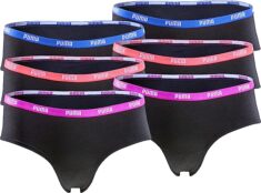 PUMA Damen Unterhosen Slips, Hipster, Mini-Short, Black Statement Edition