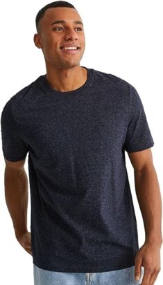 C&A Herren T-Shirt Rundhalsausschnitt Baumwoll