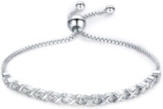 MEDWISE 925 Sterling Silber Armband Damen 5A Zirkonia