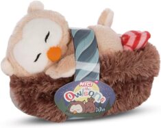 NICI 47874 Schlafendes Kuscheltier Owluna im Nest 12cm