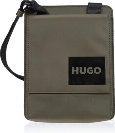 HUGO Men’s Quantum_NS Flap Umhängetasche, Dark Green309
