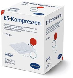 Sterile Mullkompressen zur Wundreinigung & Wundabdeckung, 25×2 Stück