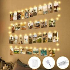 5 Meter LED Foto Lichterkette mit 30 Klammern