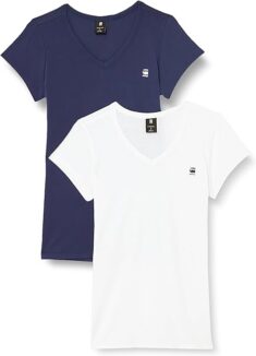 G-STAR RAW Damen Tops Eyben Slim mit V-Neck im günstigen 2er-Pack