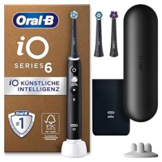 Oral-B iO Series 6 Plus Edition Elektrische Zahnbürste inkl. 3 Aufsteckbürsten und Reise-Etui