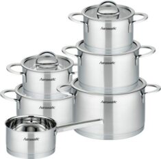 Otto Deal des Tages- Hanseatic Topf-Set hanseatic, Edelstahl 18:10 (Set, 11-tlg), Für alle Herdarten, auch für Induktion