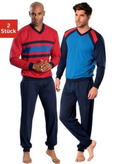 Otto Deal des Tages- le jogger® Pyjama (Packung, 4 tlg., 2 Stück) in langer Form