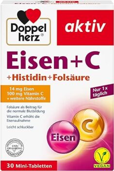 Doppelherz Eisen + C + Histidin + Folsäure (30 Mini Tabletten)