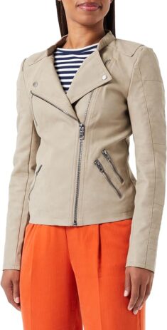 ONLY female Bikerjacke in Lederoptik Leder-Look Jacke