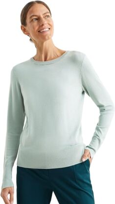 C&A Damen Pullover Rundhalsausschnitt Stretch