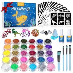 Glitzer Tattoo Set Kinder zum kleinen Preis