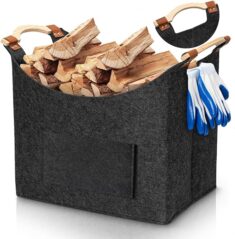 Honeier Filz Korb für Kaminholz XXL