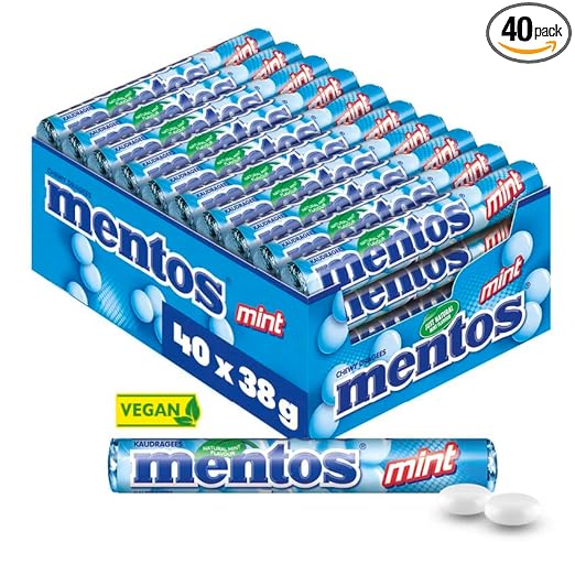 Mentos Mint Dragees, 40 Rollen, Pfefferminze