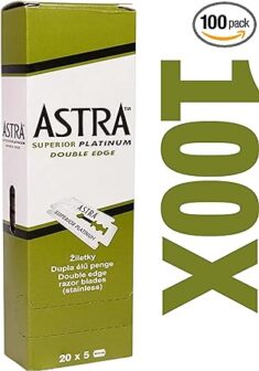 Astra Rasierklingen mit blutstillenden Tupfern, 100 Stück
