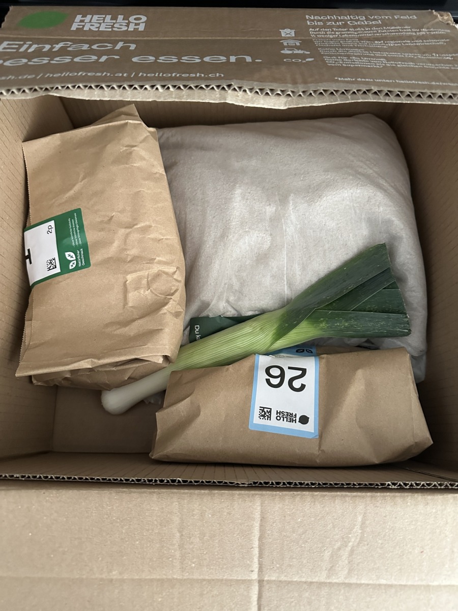 HelloFresh kostenlos testen - Boxinhalt Beispiel