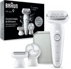 Braun Epilierer Silk-épil 9 9-061, Rasier-, Trimmer- & Peelingaufsatz, Wet&Dry