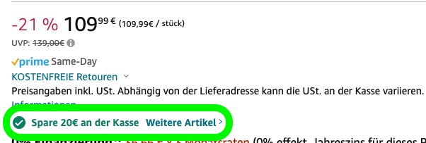 Screenshot Amazon