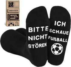 Fun Socken BITTE NICHT STÖREN ICH SCHAUE FUßBALL Socken