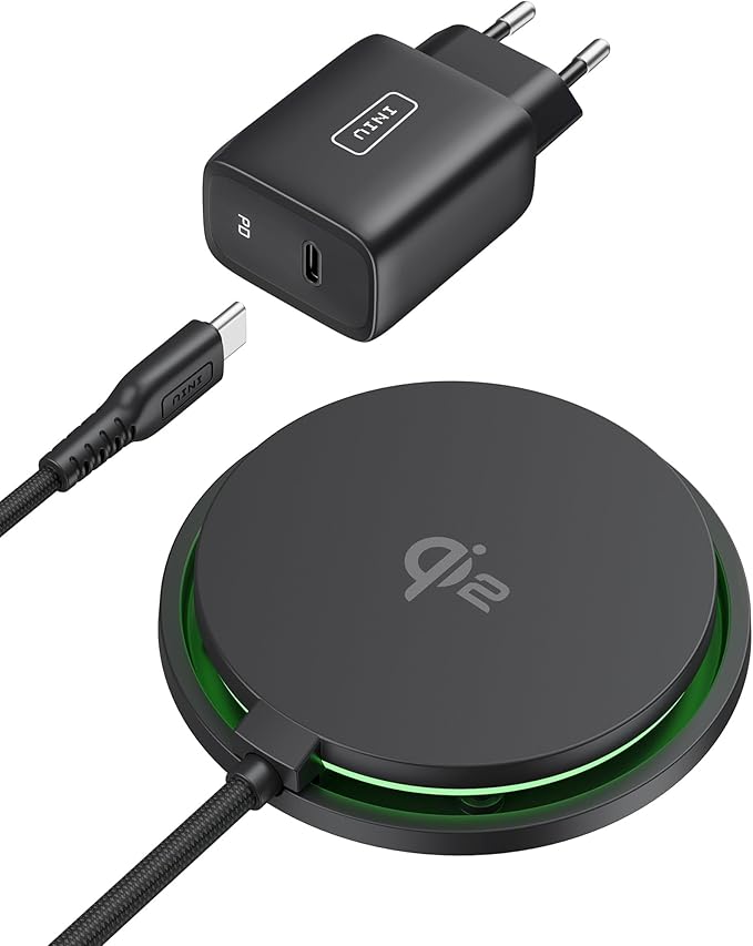 INIU Mag-Safe Ladegerät – Ultraschnelles 15W Qi2-Laden für iPhone 16 & Co.