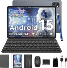TABWEE Android 15 Tablet mit Tastatur – All-in-One-Paket mit Power und KI