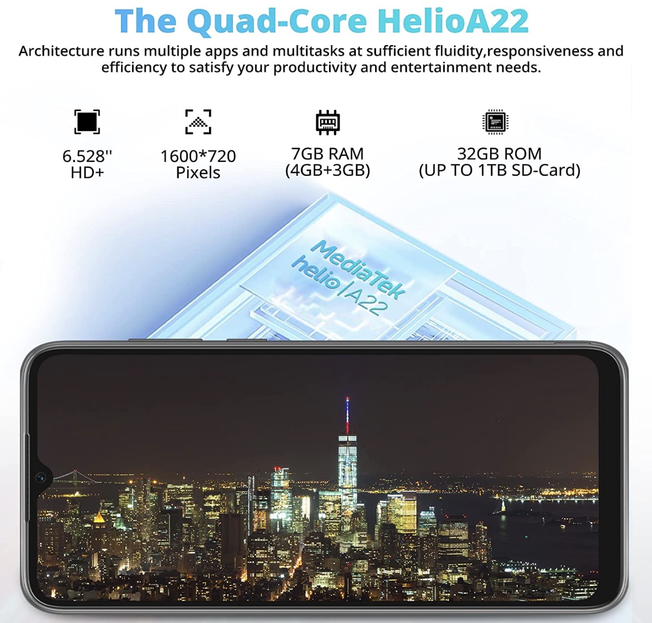 OSCAL C60 Smartphone mit 6.52" HD+ Display, Android 11 (Ohne Vertrag) 5 OpULIISM9O