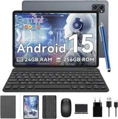 TABWEE Android 15 Tablet mit Tastatur – All-in-One-Paket mit Power und KI